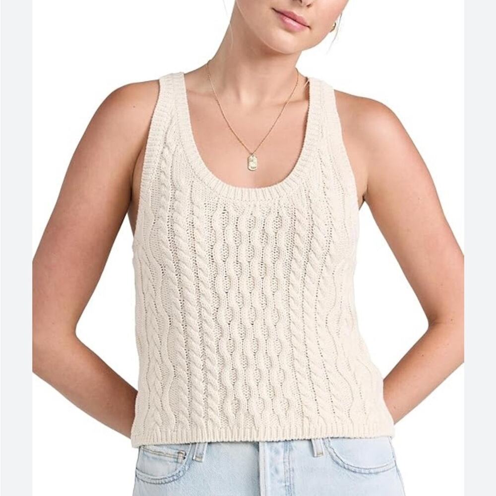 FREE PEOPLE ANTHROPOLOGIE HIGH TIDE CABLE TANK SIZE M